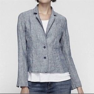 Eileen Fisher Blue Linen Blazer - Medium